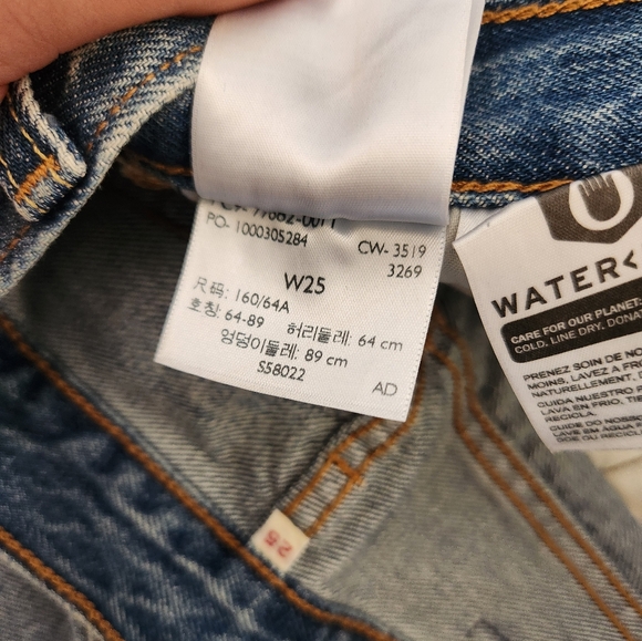 Levis Premium High Rise Denim Skirt Women Size 25 Blue Color Vacation Beach Jean - Picture 13 of 14